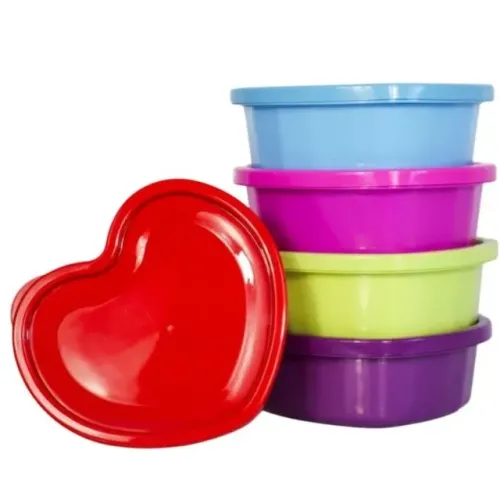 Kits de Potes em Formato de Coração, 550 ml - Pote Love, Kit de Pote 3 unidades, 5 unidade