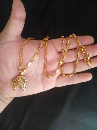 Corrente de prata banhado a ouro