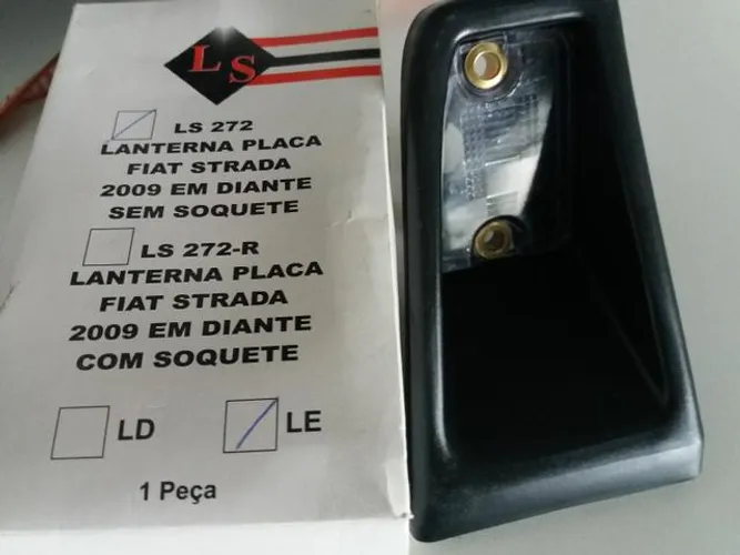 Lanterna placa fiat Strada 2009 sem soquete 