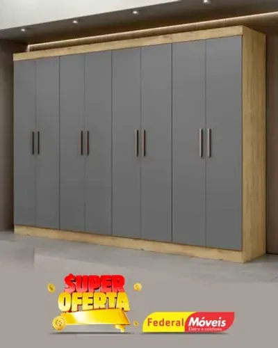 Guarda Roupa 8 Portas 4 Gavetas 100% MDF Direto da Fabrica Promoção