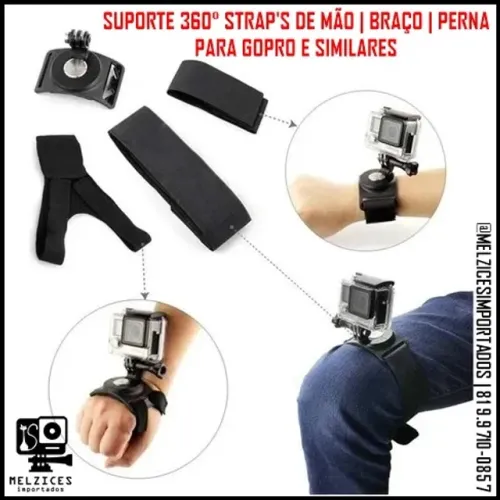 Suporte Para Gopro Straps Mão | Braço | Perna