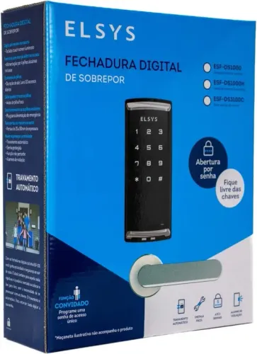 Fechadura digital de sobrepor Elsys ESF-DS1000H