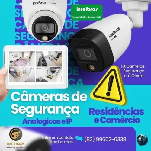 Câmeras de Segurança- Kit com 4 cameras