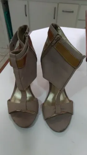 Sandália Salto Alto Norah, Bege, 35