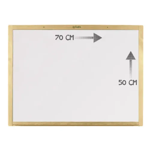 Quadro Branco Moldura De Madeira 50x70