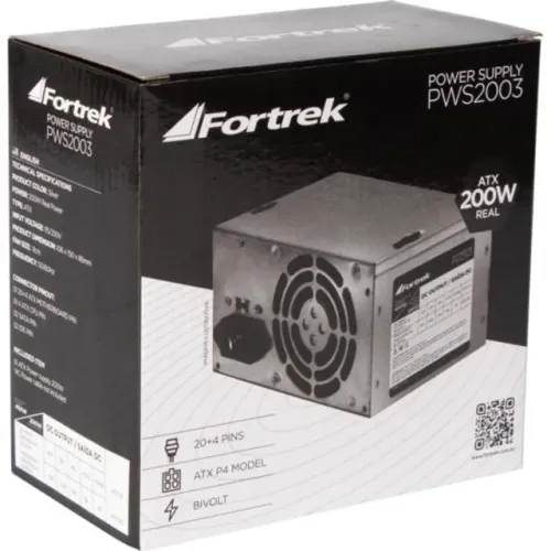 Fonte ATX Fortrek PWS-2003 200W 20+4P FK420P