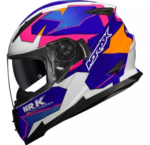 Capacete NORISK DISTRICT SOUL FF302 Azul Branco Rosa Brilhante