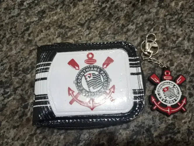 Carteira e Chaveiro do Corinthians