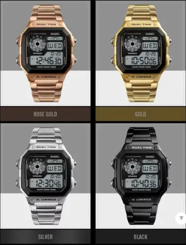 Relógios Masculino Skmei - R$85 a vista (Preto R$85 e Dourado R$90)