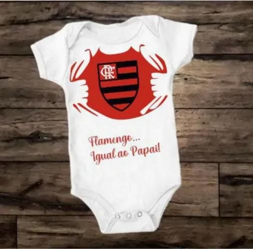 Body de bebê roupinha personalizada com time de futebol