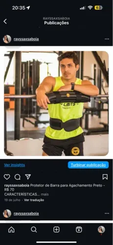 Protetor de Barra para Agachamento Preto - R$ 70