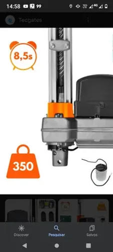 Motor PPA 8 Segundos para Portão Basculante 