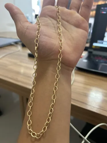 colar MACIÇO 15G grama do ouro 18k
