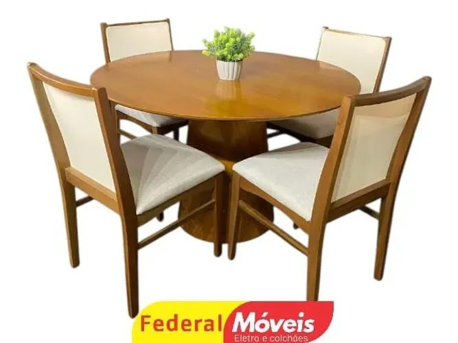 Mesa 1,60x90cm com 6 cadeiras ENTREGA HOJE