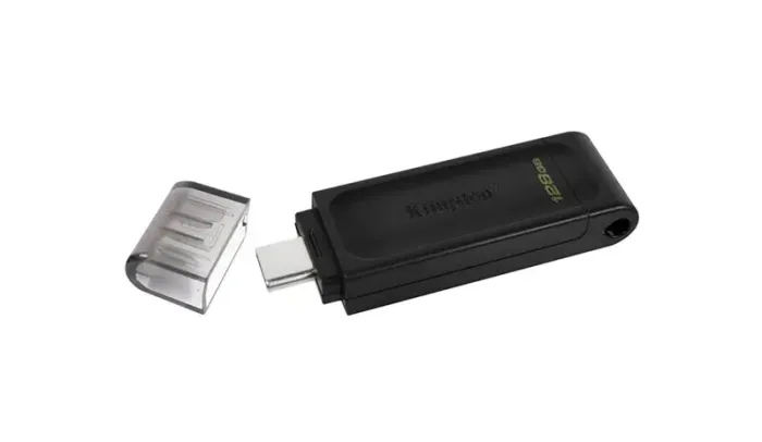 Pendrive Kingston USB-C 3.2 DataTraveler DT70 128GB - Preto