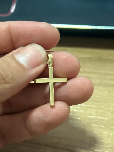 Pingente Cruz lisa ouro 18k