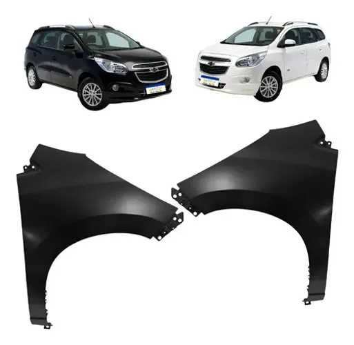 Par Paralama Chevrolet Spin 2014 2015 A 2018 Sem Furo Preto