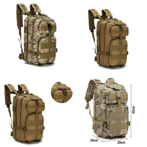 Mochila Importada hunter Tática Reforçada/Á ORIGINAL/Khaki-Camuflada 30 Litros/Original 