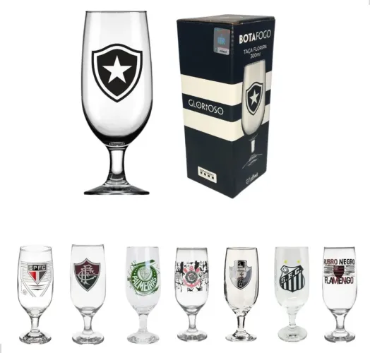 Taças de Cerveja Times Brasileiros - Botafogo, São Paulo, Flamengo...