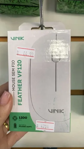 Mouse Sem Fio Vinik Feather VF120, Wireless, 1200 DPI, 3 Botões Loja Coimbra Computadores 