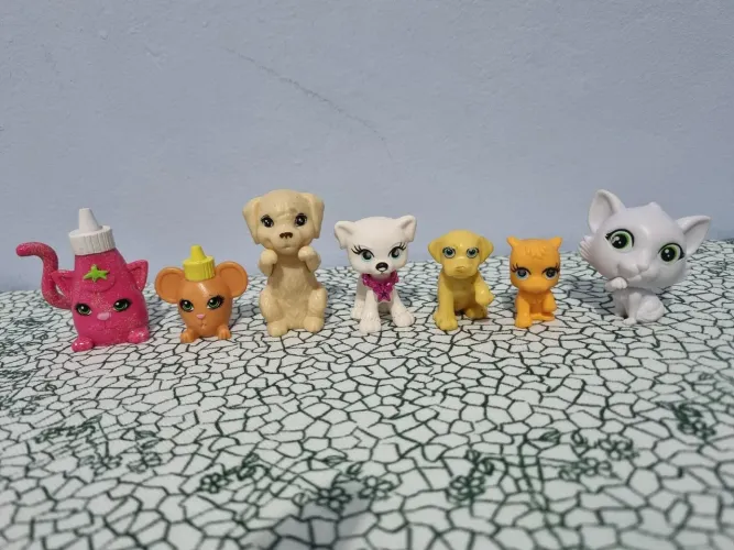 lote de miniaturas pets polly pocket, barbie, lps