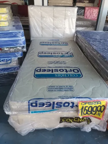 Colchão  e base Ortosleep com Cabeceira - Oferta Imperdível!