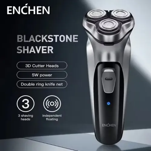 Barbeador Masculino Enchen 3 Cabeças Elétrico Blackstone