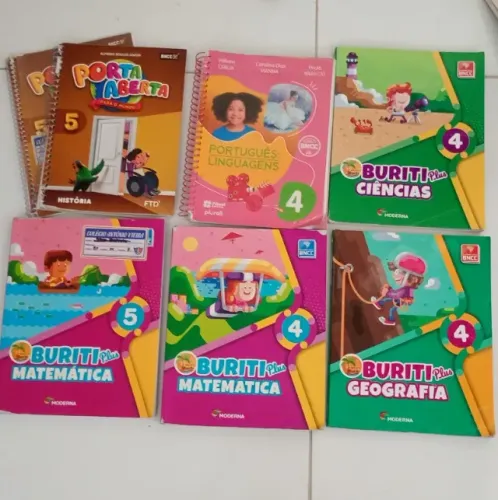 Livros 5 e 4 ano buriti e português linguagens porta abera
