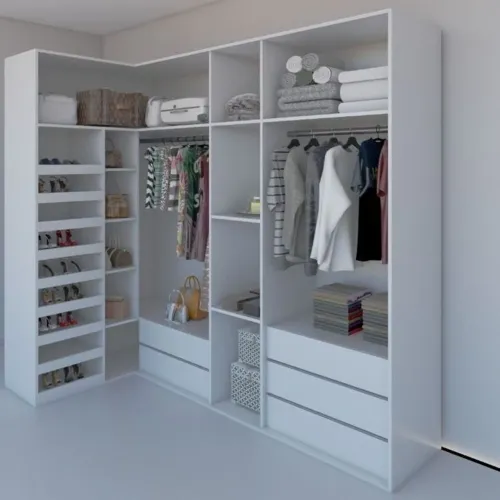 Closet Planejado Branco Completo