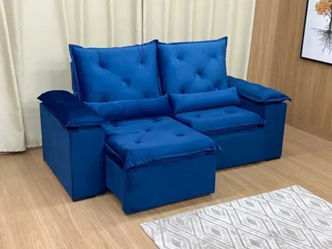 Sofá Retrátil Reclinável Athenas Premium 2,00 cm Pronta Entrega