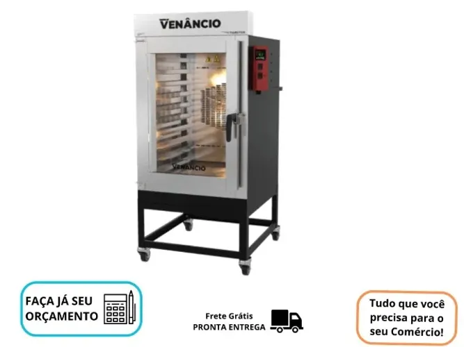 Forno Turbo Elétrico 10 Esteiras Venâncio FVT10E Monofásico 220V Novo