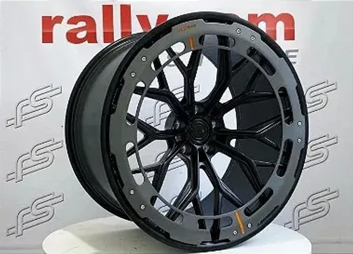 Jogo de Roda McLaren Preto Disco Grafite 5x112 - 20x9 e 21x11,5 Offset 30 e 25 