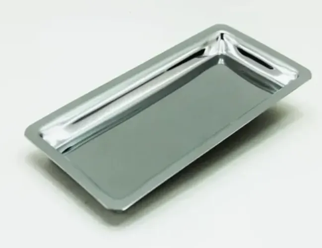 Kit 2 Bandejas Inox Estético 22x09x1,5cm