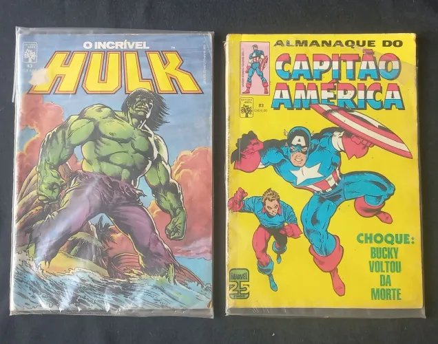 Gibis Antigos hulk, superman, capitão América
