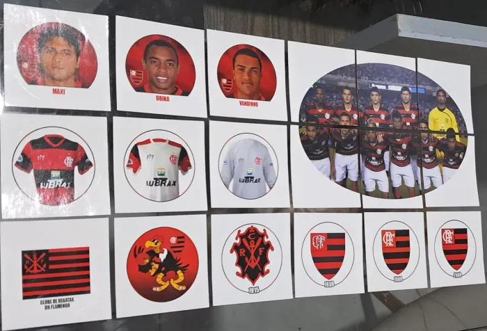 Lote de figurinhas do Flamengo 2008