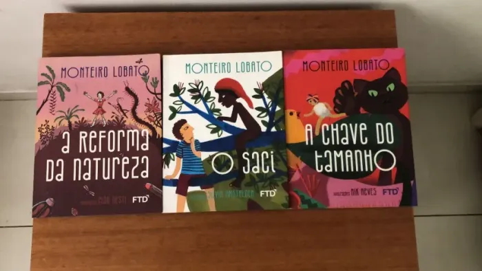 Lote 3 livros Monteiro Lobato - clássicos infantis