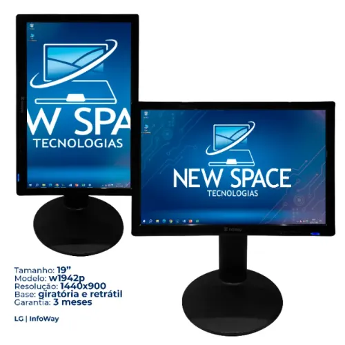 Monitor 19 Polegadas Modelo LG W1952P - LED HD | 3 Meses De Garantia