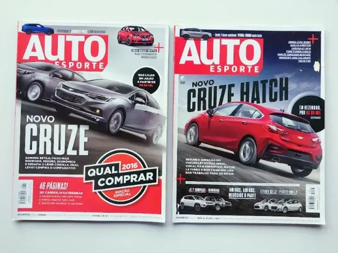 Cruze Sedan e Hatch Turbo 2017 - Kit 2 Revistas Auto Esporte