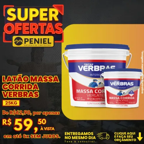 Latão Massa Corrida Verbras 25 kg