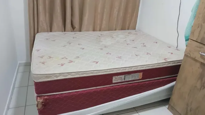 Cama Box Casal Vermelha com Colchão Pgto PIX