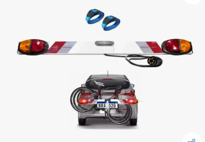 Suporte Sinalização transbike com setas e iluminação