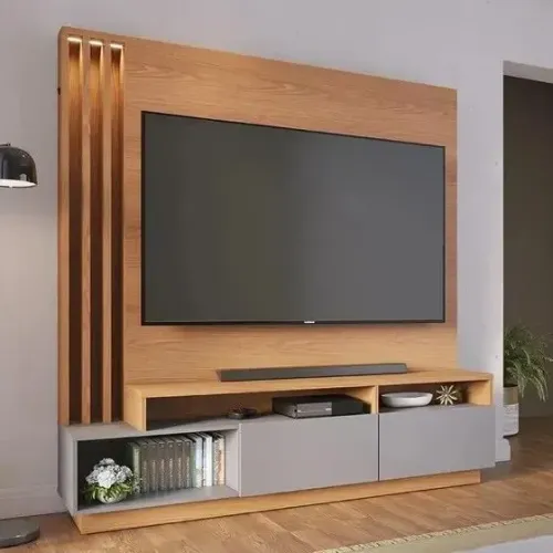 Painel de TV moderno com design elegante