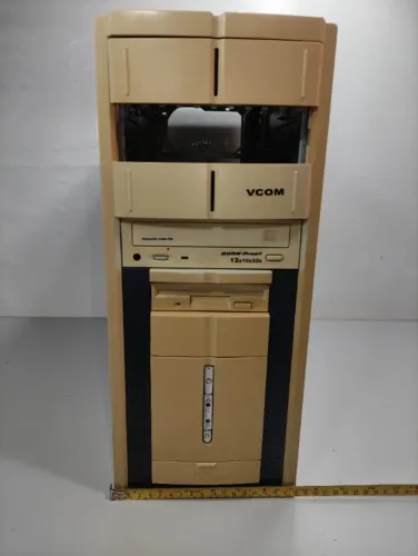 Gabinete Antigo Retro Pc Computador Cpu Mode Case Game Bd7 Branco (Usado)