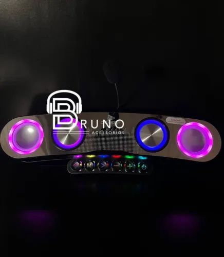 Caixa de Som para Computador com LED RGB