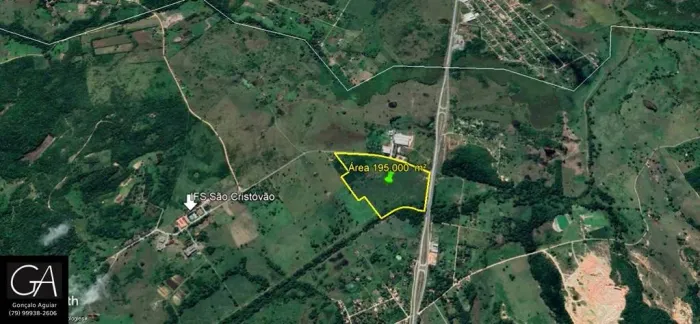 Área medindo 195.000 m² em São Cristóvão.