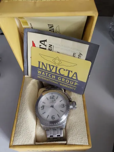 Relogio Invicta Masculino modelo 0989 Corduba aço inoxidável Dial Stainless Steel<br>