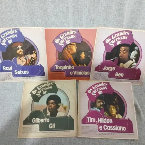 Lote MPB - Jorge Ben, Tim Maia, Raul Seixas, Gilberto Gil e Toquinho & Vinicius