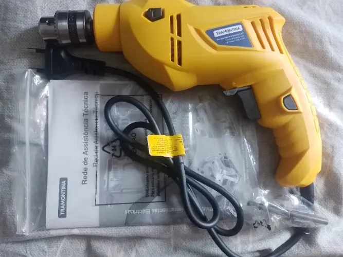 Furadeira De Impacto 500 W 220 V 3/8 Com Sistema De Reversão De Rotação - Tramontina