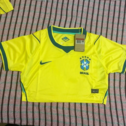 Cropped Brasil Amarela e Azul P, M, G