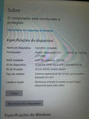 Computador básico 8 GB